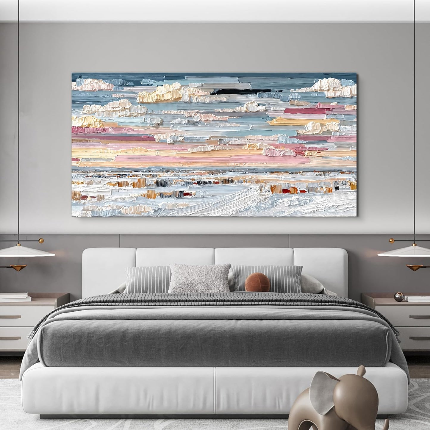 Abstract Canvas Art Wall Decor Large Wall Art For Living Room Canvas Wall Art Decor Oversized Modern Wall Art Prints Colorful Abstract Wall Art Decor Art Work for Walls Bedroom Office Decor 29" X 58"