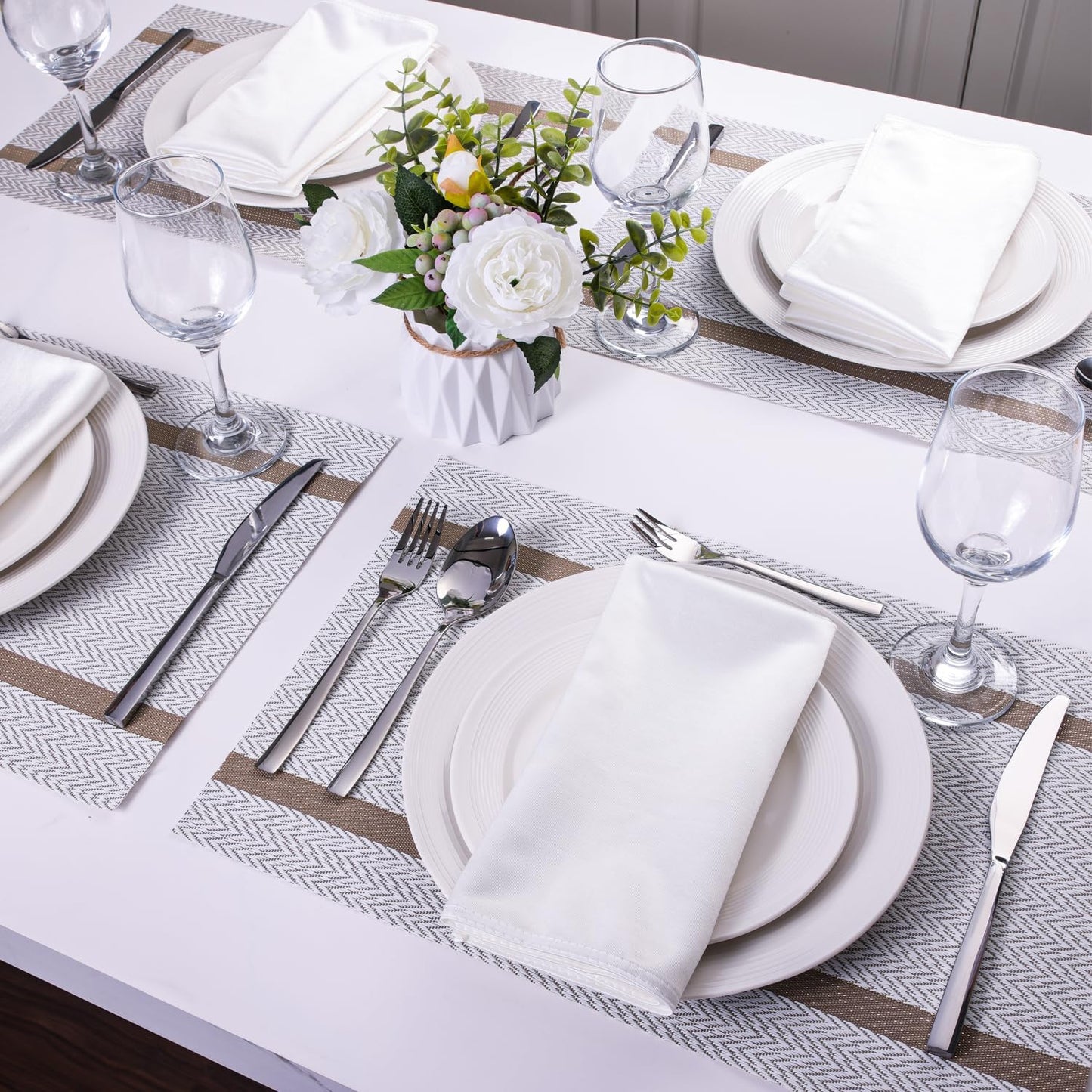 48 Piece Silverware Flatware Cutlery Set, Stainless Steel Utensils Service for 12, Include Knife Fork Spoon, Mirror Polished, Dishwasher Safe