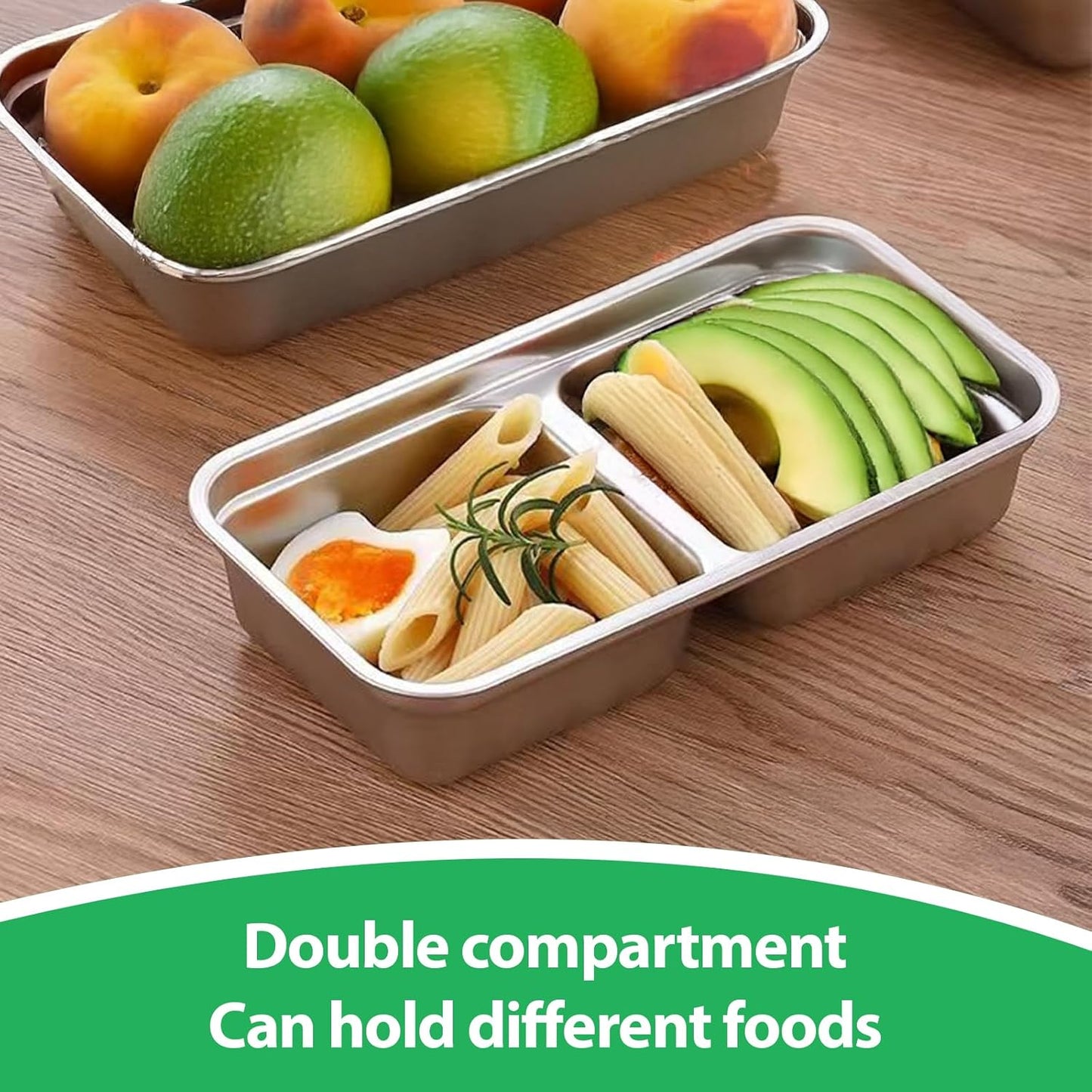 2 PCS stainless steel snack containers, reusable, travel container for condiments and sauces,Snack Containers