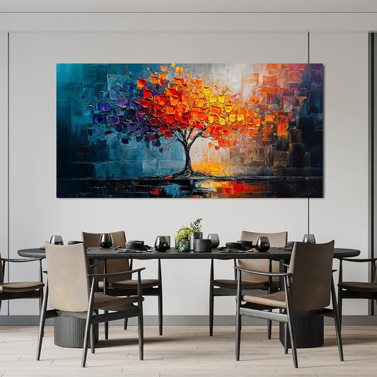 Canvas Wall Art Decor Tree of Life Wall Art Decor Large Wall Art Pictures for Living Room Colorful Wall Art Prints Canvas Art Wall Decor Large Artwork for Walls Bedroom Office Wall Decor 29" X 58"