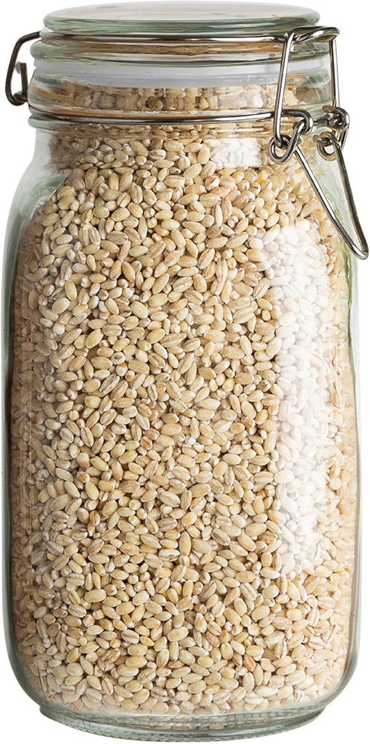 Galashield Glass Jars with Lids Food Storage Jars with Airtight Lids Leak Proof Glass Canisters Kitchen [50 oz]