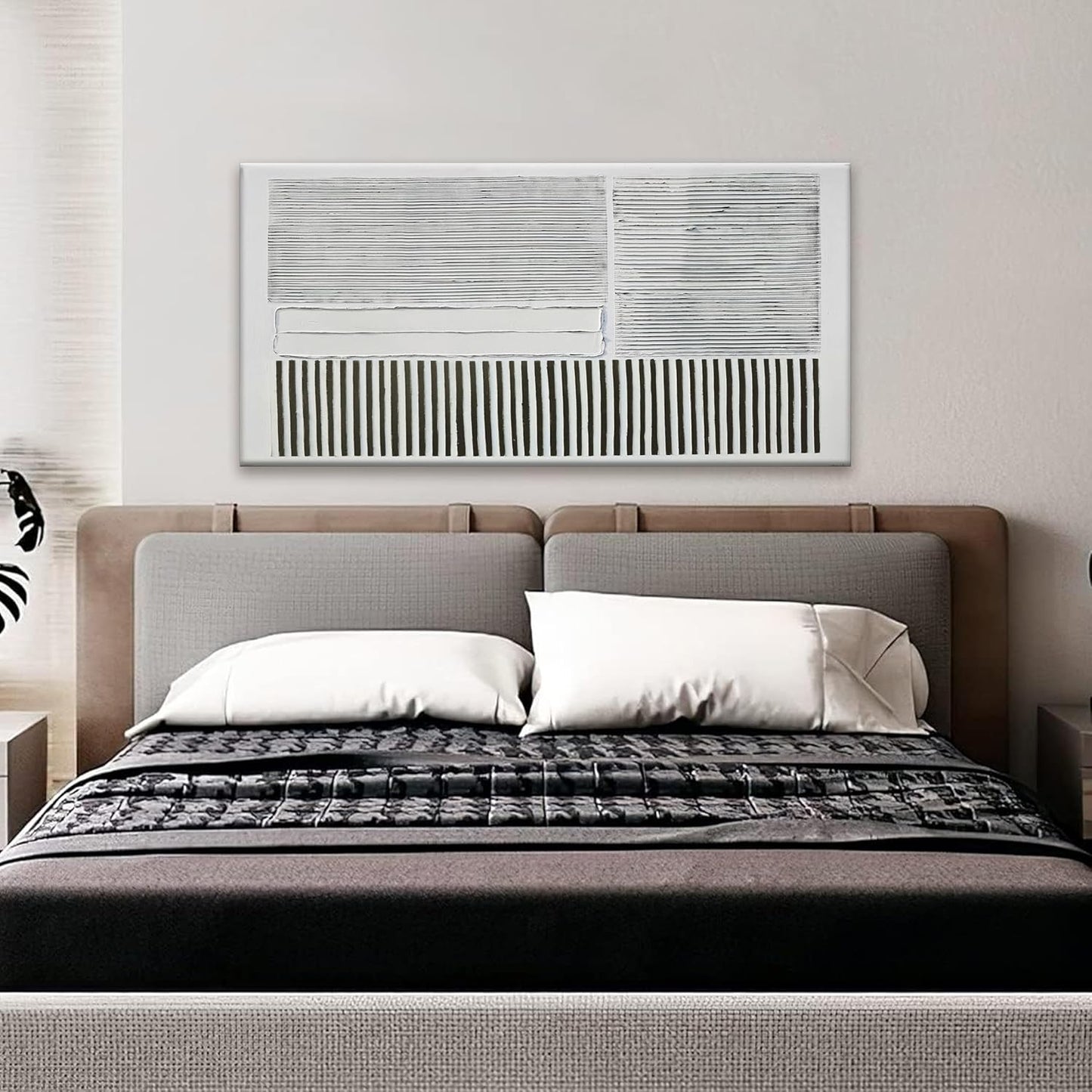 Canvas Wall Art Decor Modern Canvas Wall Art For Living Room Abstract Art Black and White Wall Art Decor Abstract Wall Art Prints Canvans Art Work For Bedroom Office Kitchen Wall Decor 20" x 40"