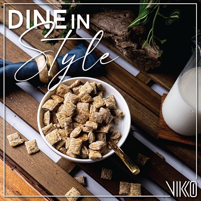 Vikko Cereal Bowls, Large 24 Ounce Dessert Bowls, White Cereal Bowls, Fine Bone China Bowls, Set of 4, Microwave and Dishwasher Safe