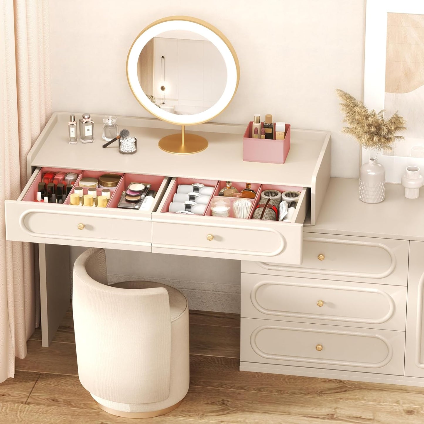 DIMJ Drawer Organizer Clothes Storage - 18 Pack Baby Dresser Organizer for Nursery, Foldable Drawer Dividers for Bedroom Closet Organization, Fabric Storage Bins for Socks, Underwears, Bras