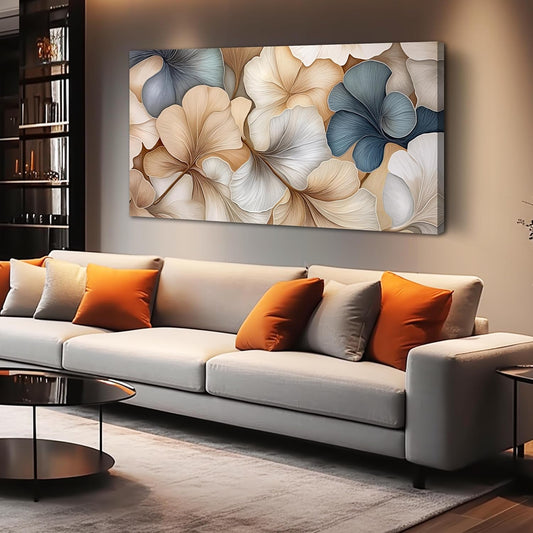 AOZEMI Botanical Wall Art Prints flowers Canvas Leaf Artwork Pictures for Living Room Bathroom Kitchen Decor 24x48 Decorative Wall Art Stylish