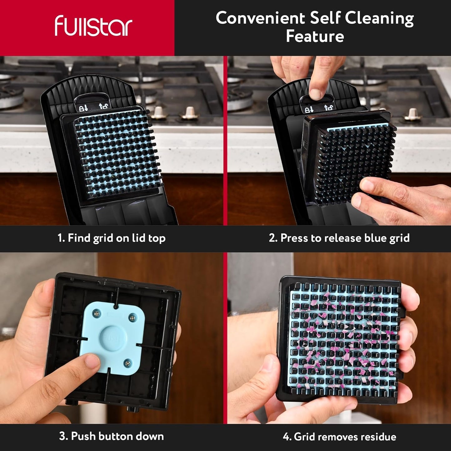 Fullstar The Original Pro Chopper - Vegetable Chopper and Spiralizer, Food Chopper with Container, Fruit Slicer, Kitchen Gadgets & Accessories, Home Essentials (14 in 1, Silver)