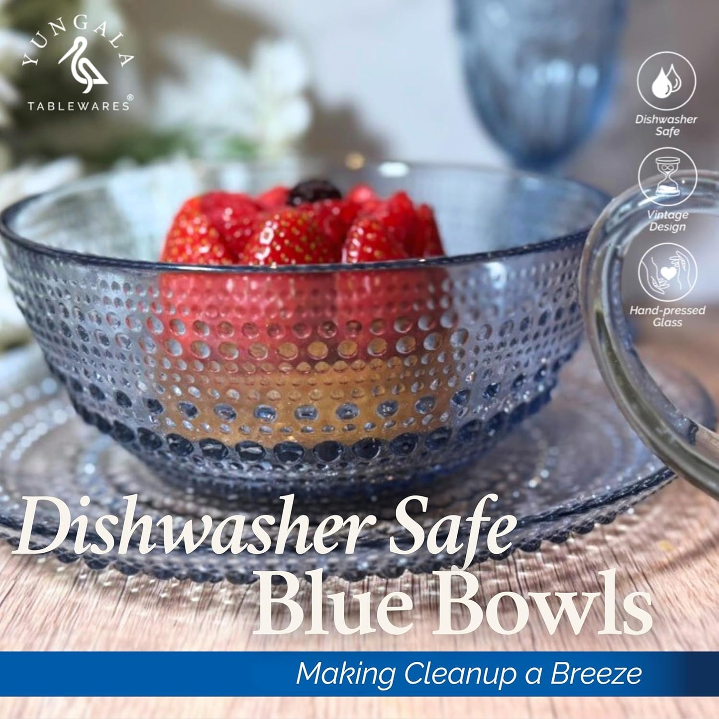 Yungala Blue Glass Bowl