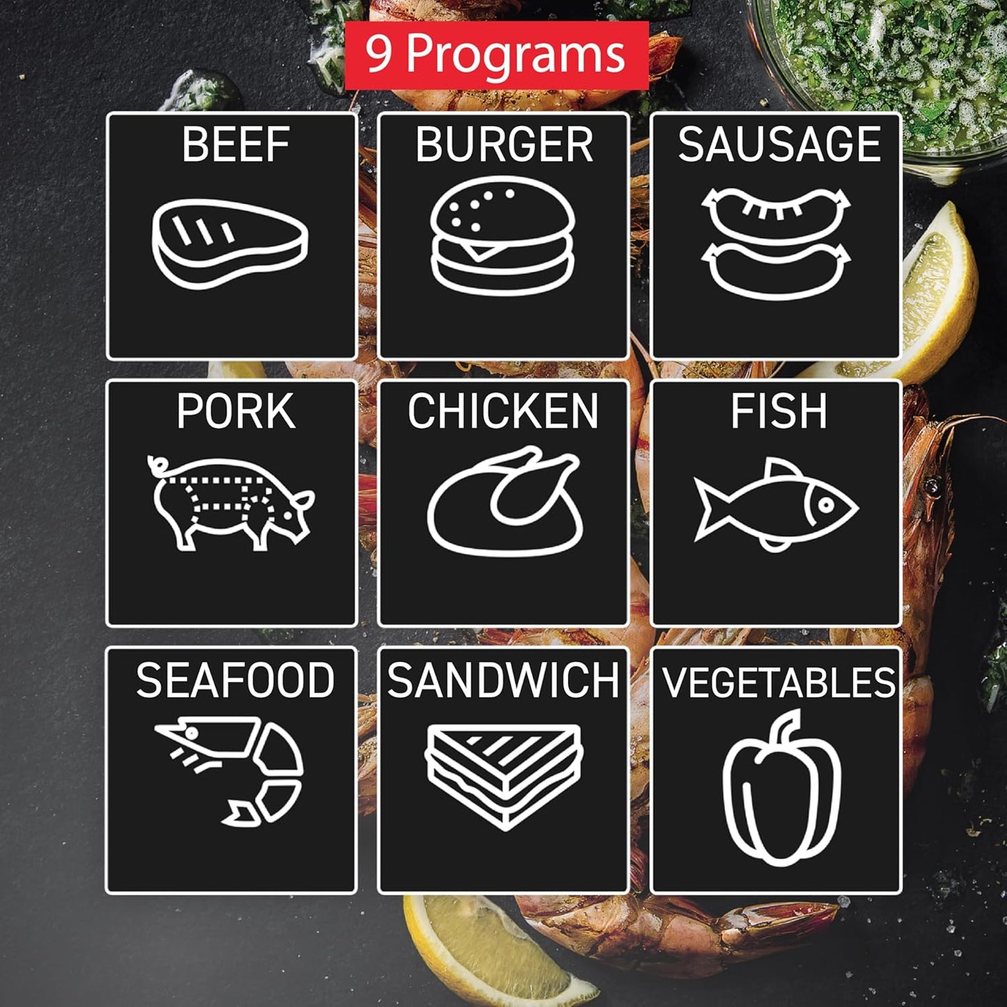 T-fal, Electric Grill, OptiGrill 4in1, Stainless Steel, 9 Automatic Cooking Modes, Intelligent Grilling Rare to Well-Done, 1800 Watts, Nonstick Removable Plates, Dishwasher Safe, Indoor, Silver