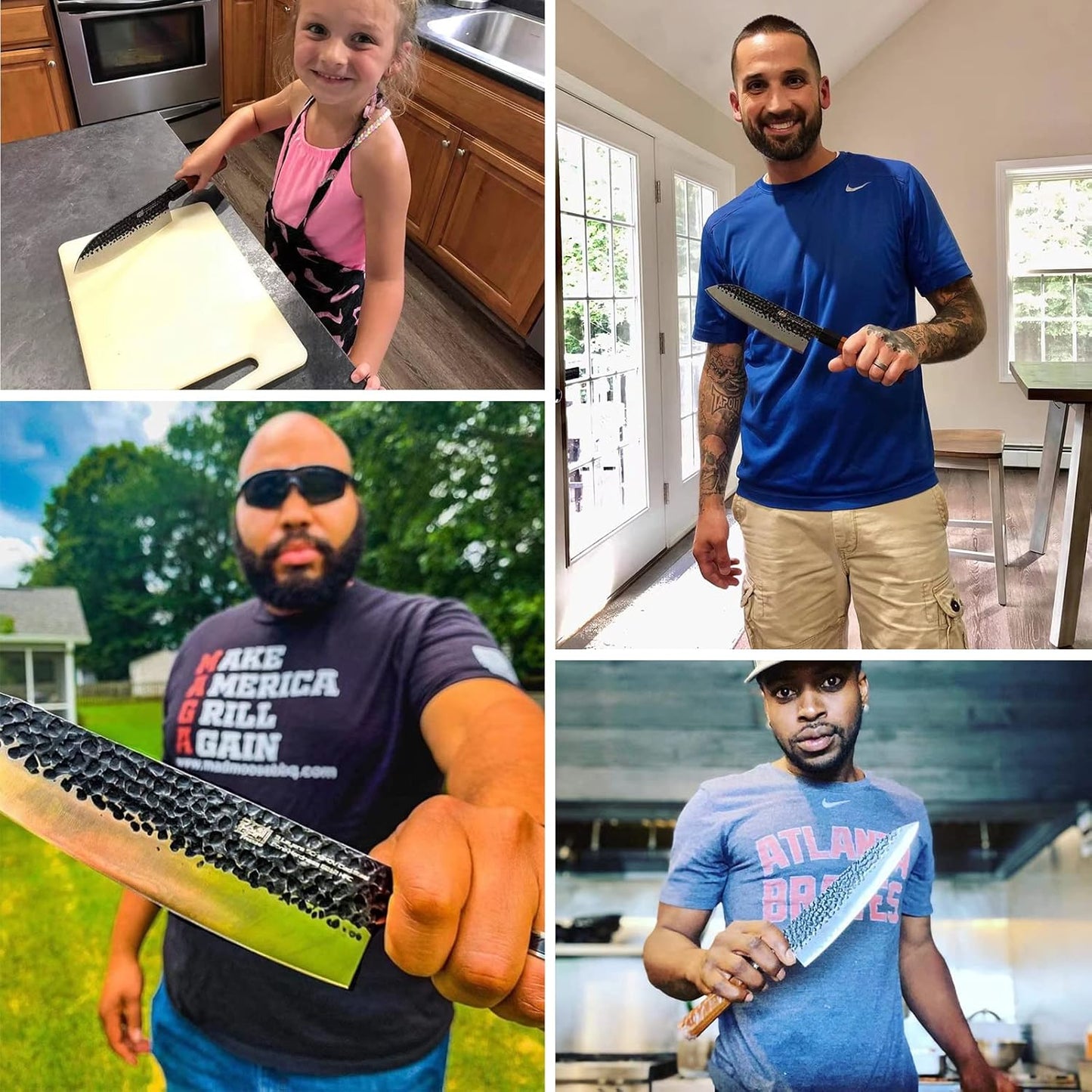 FINDKING Dynasty Series Japanese Chef Knife, Professional Kitchen Knife, 9Cr18MoV High Carbon Steel Blade, African Rosewood Octagonal Handle, Sharp, for Meat Cutting, 8 Inches