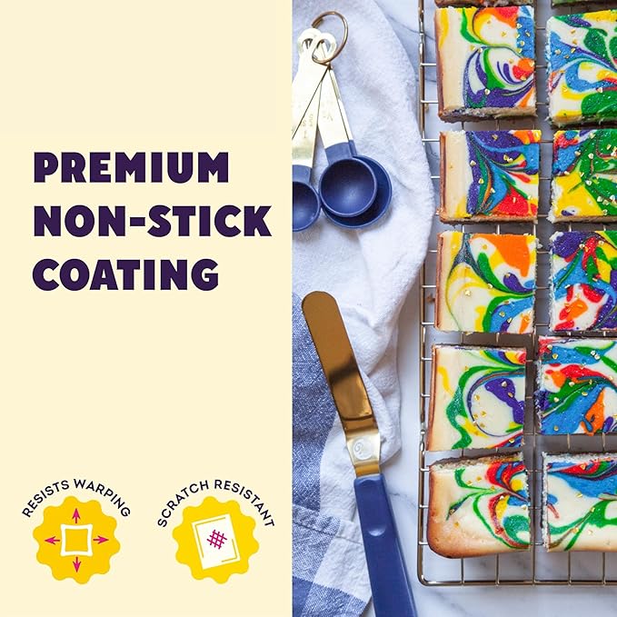 Wilton Gold Non-Stick 13 x 9 Inch Oblong Baking or Roasting Pan, Stainless Steel Bakeware, Made without PFAS, Packaging May Vary