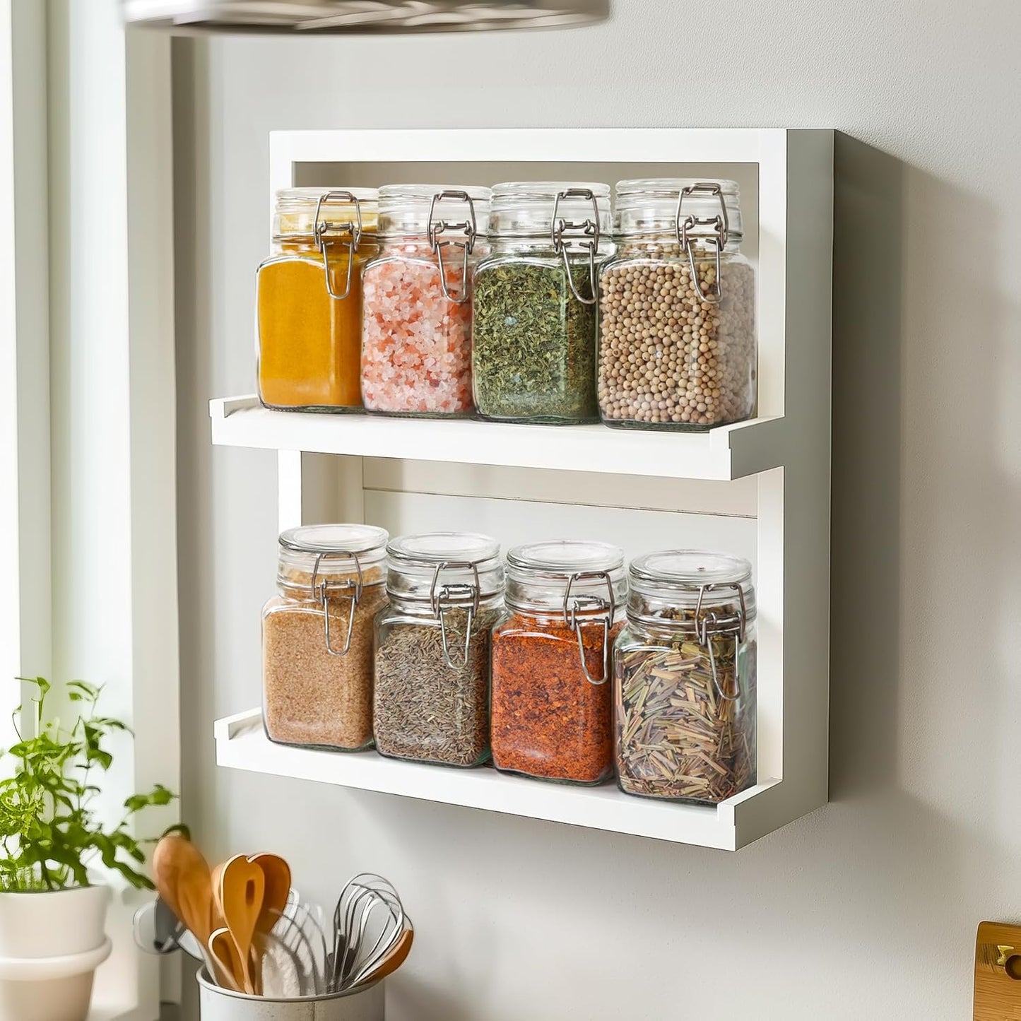 ComSaf Small Glass Jars with Airtight Lid Set of 12, Spice Jars 8 oz, Mason Jar 8 oz, Small Canning Jar, 8oz Jars with Lids for Kitchen, Jam, Jelly, Honey, Dessert, Salad, Shower Wedding Favors