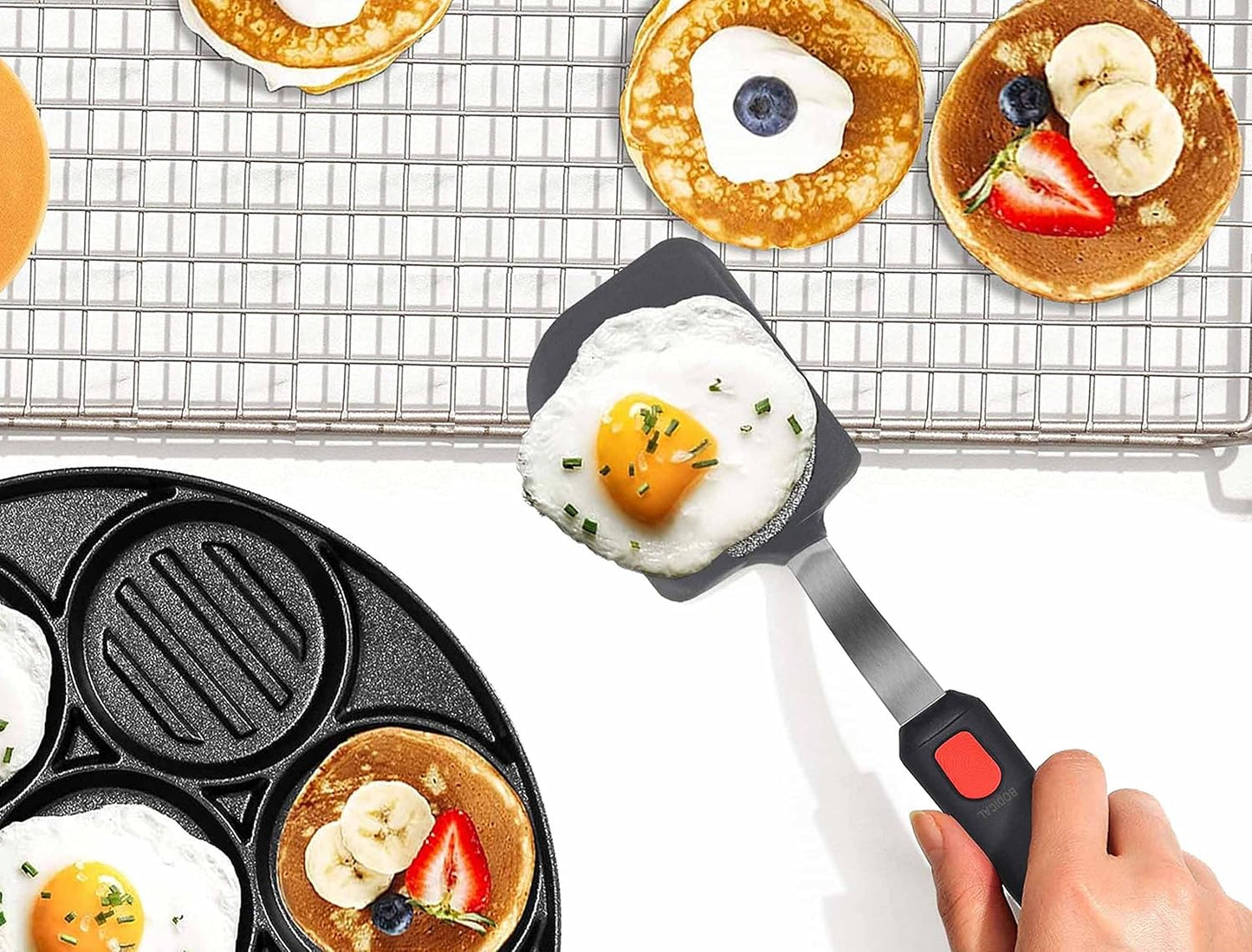 Mixed 5 Piece Silicone Spatula Set, 600F Heat-Resistant No-Melt Rubber Spatula Handle and Blade - Kitchen Cooking Utensils for Nonstick Cookware, Spatula Turner for Egg,Pancake,Burger- Dishwasher Safe