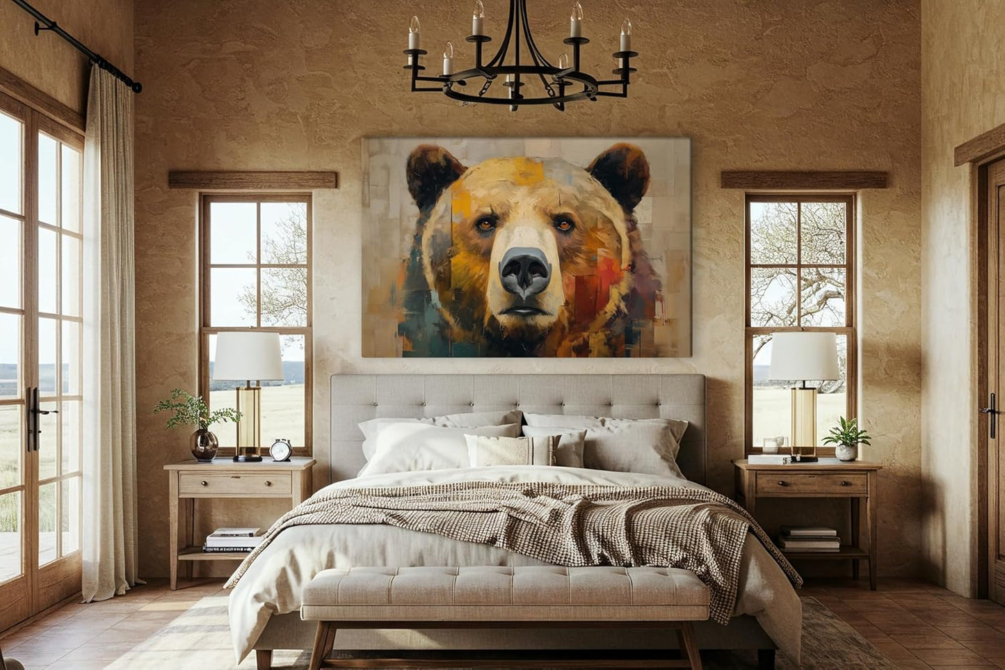 Wildlife Canvas Prints - Wild Animals Home Decor - Medium, Large, and Extra Large Wall Art for Living Room, Bathroom, Kitchen (Fragmented Strength, 39L" x 59W")
