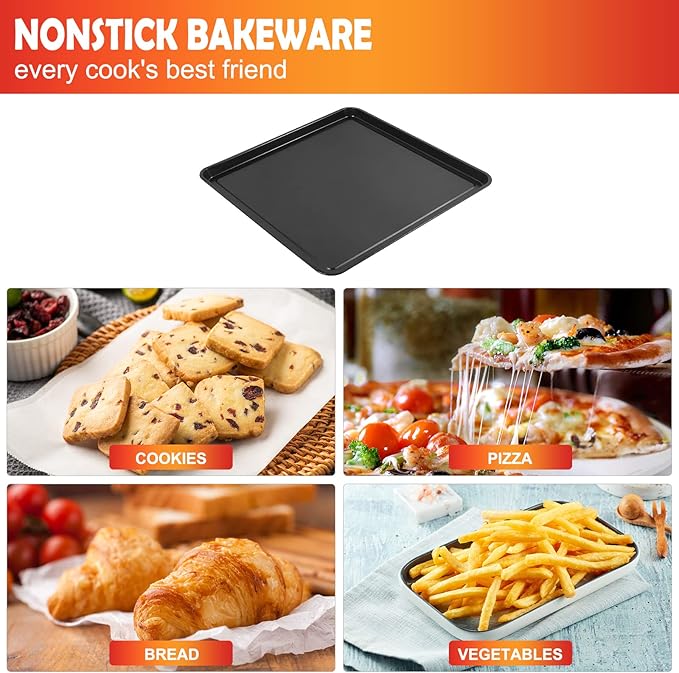Ericair 13" × 13" Nonstick Baking Sheet, Replacement Baking Pan for Ninja SP100, SP101, SP1001C, SP201 Foodi Air Fry Oven, Baking Tray for Ninja Foodi 8-in-1 Air Fry Oven