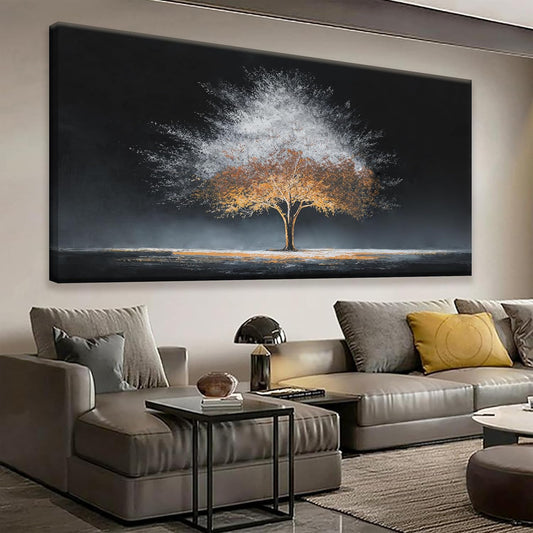 Canvas Art Wall Decor Burning Gray Tree Of Life Wall Art For Living Room Modern Artwork Ready To Hang Abstract Wall Art Prints Bedroom Kitchen Office 24x48 Inch Canvas Prints