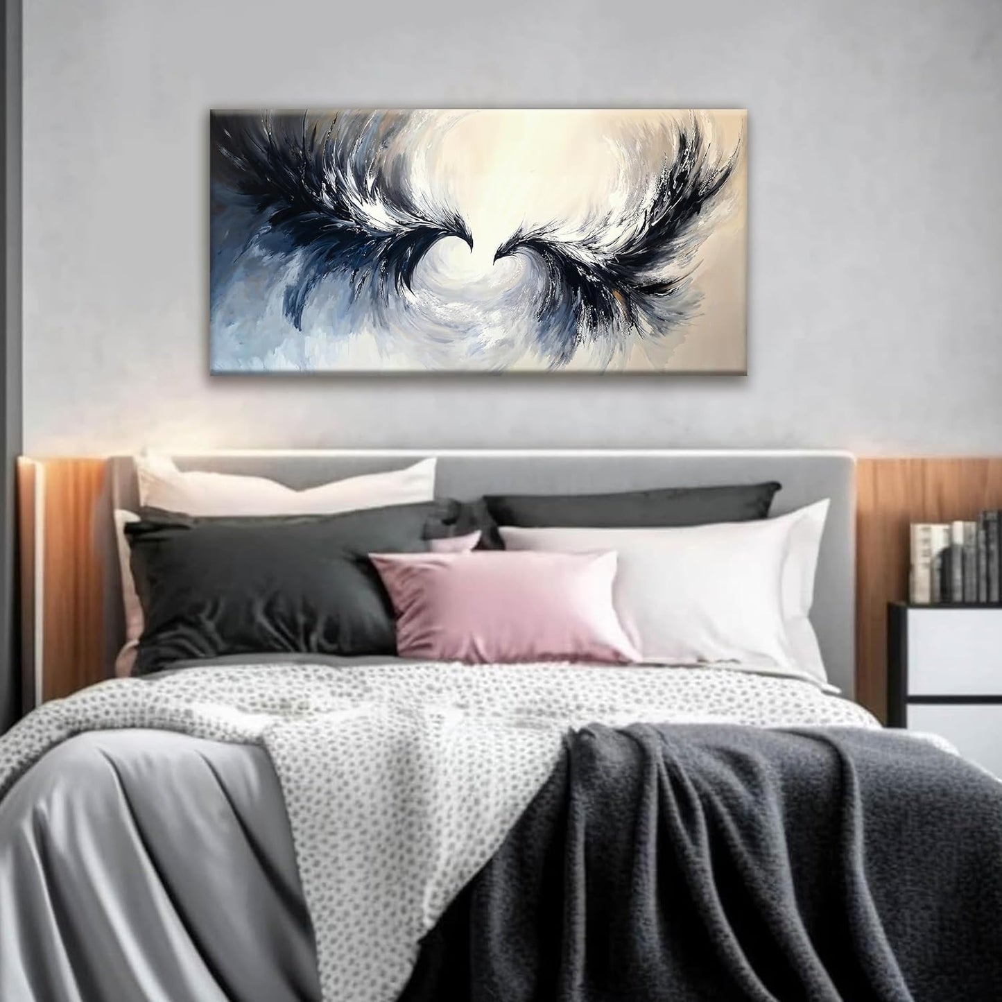 Suconvng Canvas Wall Art Decor Painting Abstract Flying Eagle Wall Art Painting Prints Modern Abstract Wall Decor Picture For Bedroom Home Living Room Office 20 X 40 Inches