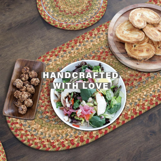 Homespice Azalea Long Table Runner - 11"x36", Rectangle, Multicolor - Handcrafted with Jute - Rich Colors, Easy to Clean, Durable and Protects Furniture