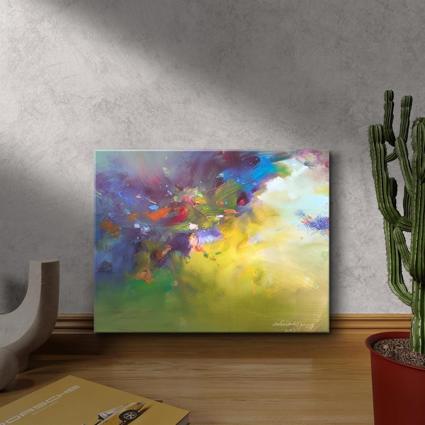 Gloliv Canvas Wall Art for Living Room – Abstract Wall Decor Painting, Artist-Authorized Reproduction Print – Modern Canvas Prints for Office, Bedroom, Bathroom & Kitchen Home Decor 10"x8"