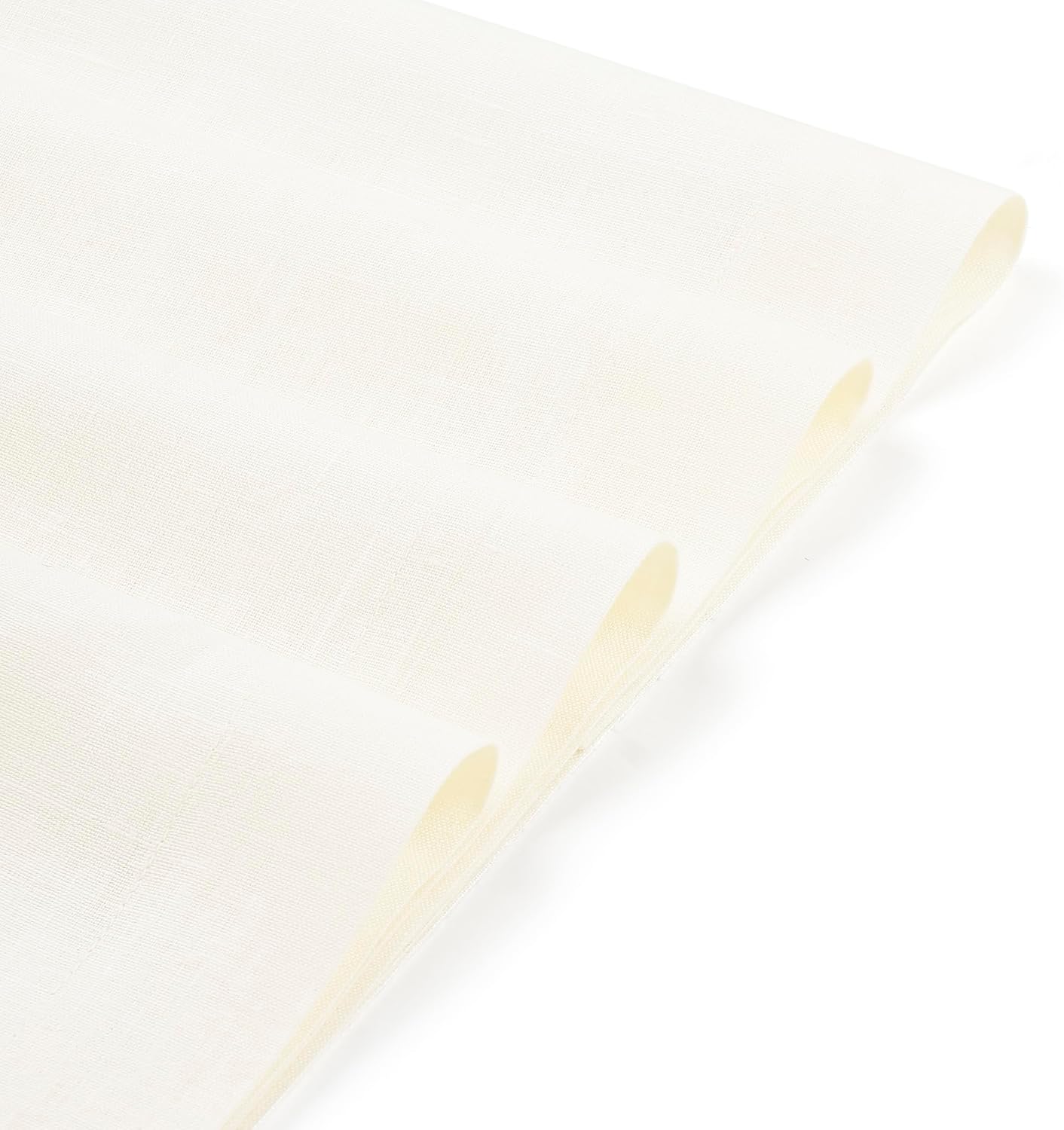 D'Moksha Homes Linen Ivory Placemats Set of 4-100% Pure Linen Placemats 14 x 19 Inch for Fall, Autumn and Halloween - Handcrafted and Machine Washable