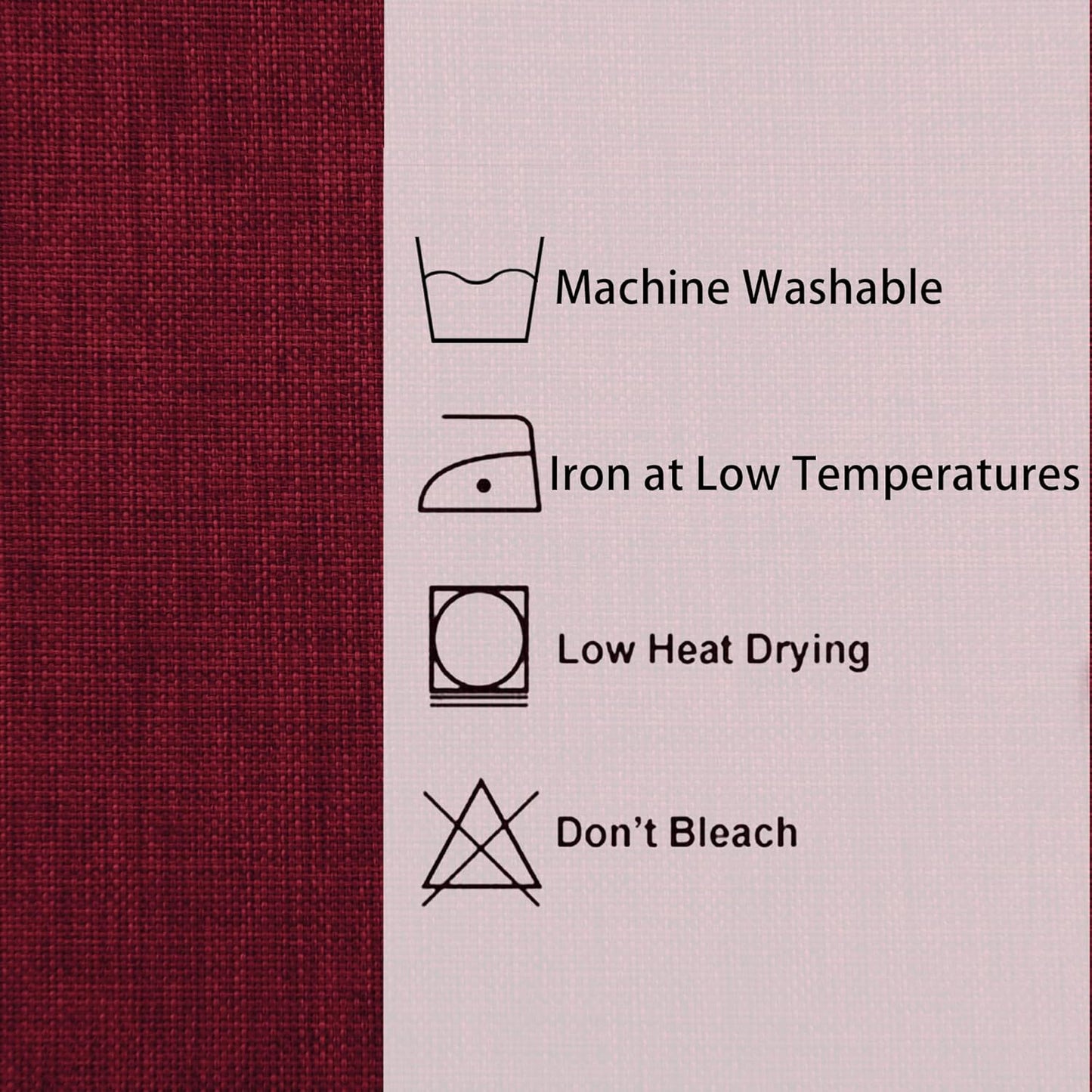 Hiasan Faux Linen Rectangle Tablecloth - Wrinkle and Stain Resistant Washable Table Cloth for Kitchen Dining Room Holiday Table Cover for Dinner, Red, 70 x 108 Inch