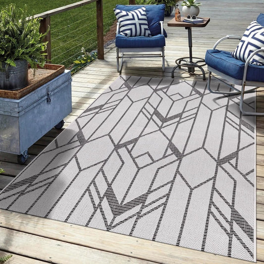 Keen Home Design Terrace Outdoor Area Rug - 12x15 Washable Indoor/Outdoor Rug for Patio, Kitchen, Balcony, Beach, Garden, Deck and Porch, Size: 12'x15'