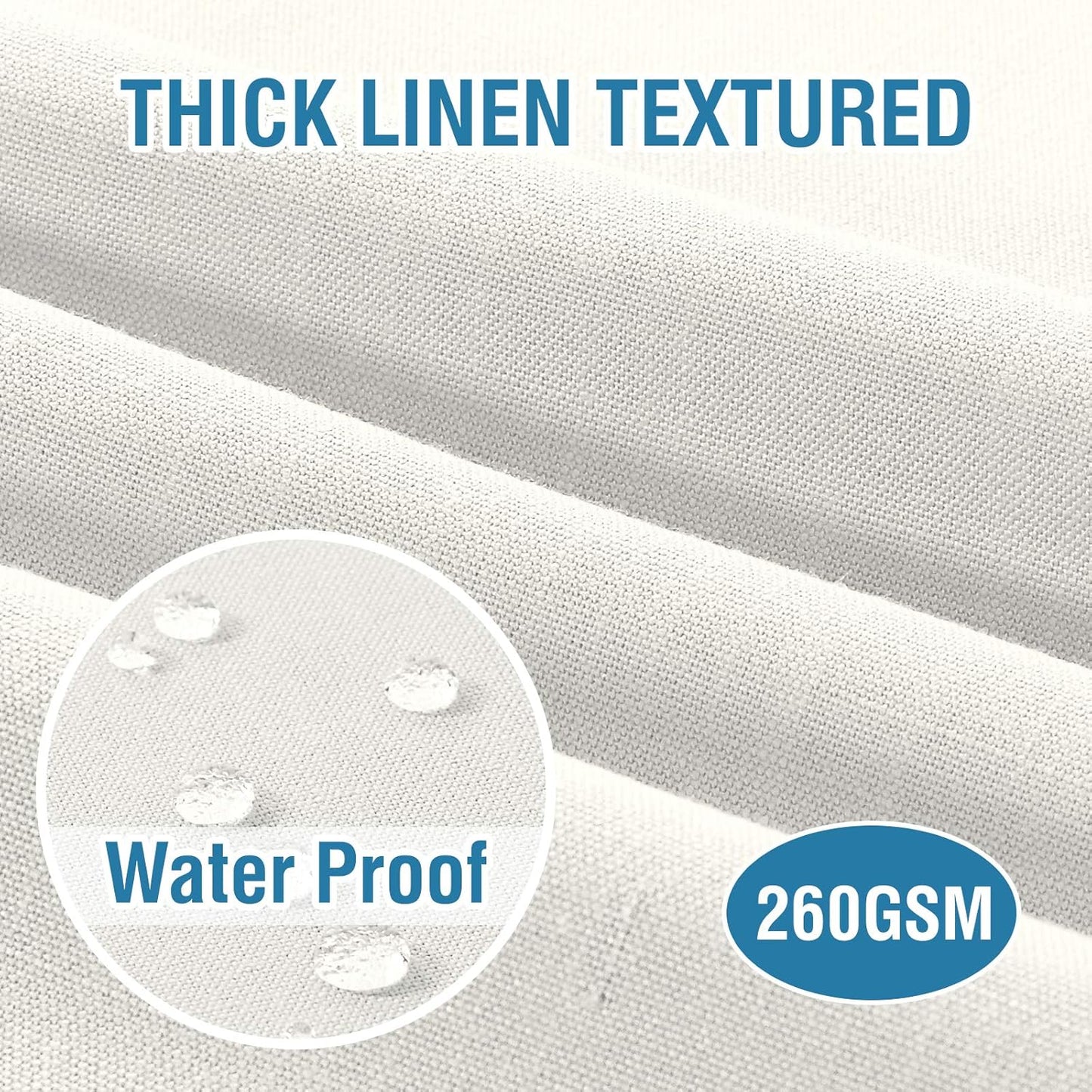 H.VERSAILTEX Cloth Napkins Set of 12 (18" X 18") Linen Textured Dinner Napkins Waterproof Extra Soft Thick Durable Reusable Napkins with Hemmed Edges for Dinners, Weddings and Everyday Use, Ivory