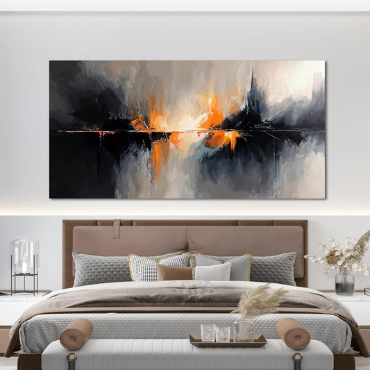 Abstract Canvas Wall Art Decor Black and White Wall Art Prints Art Work for Wall Decor Large Modern Wall Art Decorations Abstract Art Oversized Artwork for Walls Bedroom Office Decor 29" X 58"