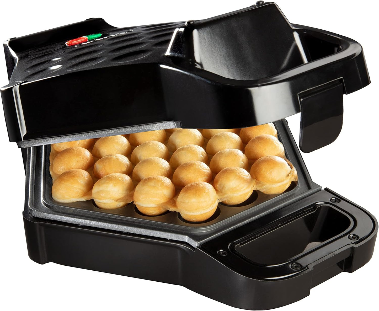 Bubble Waffle Maker- Electric Non stick Hong Kong Egg Waffler Iron Griddle w/Ready Indicator Light- Ready in under 5 Mins- Recipe Guide Included, Make Delicious Ice Cream Cones for Xmas Gift or Treat