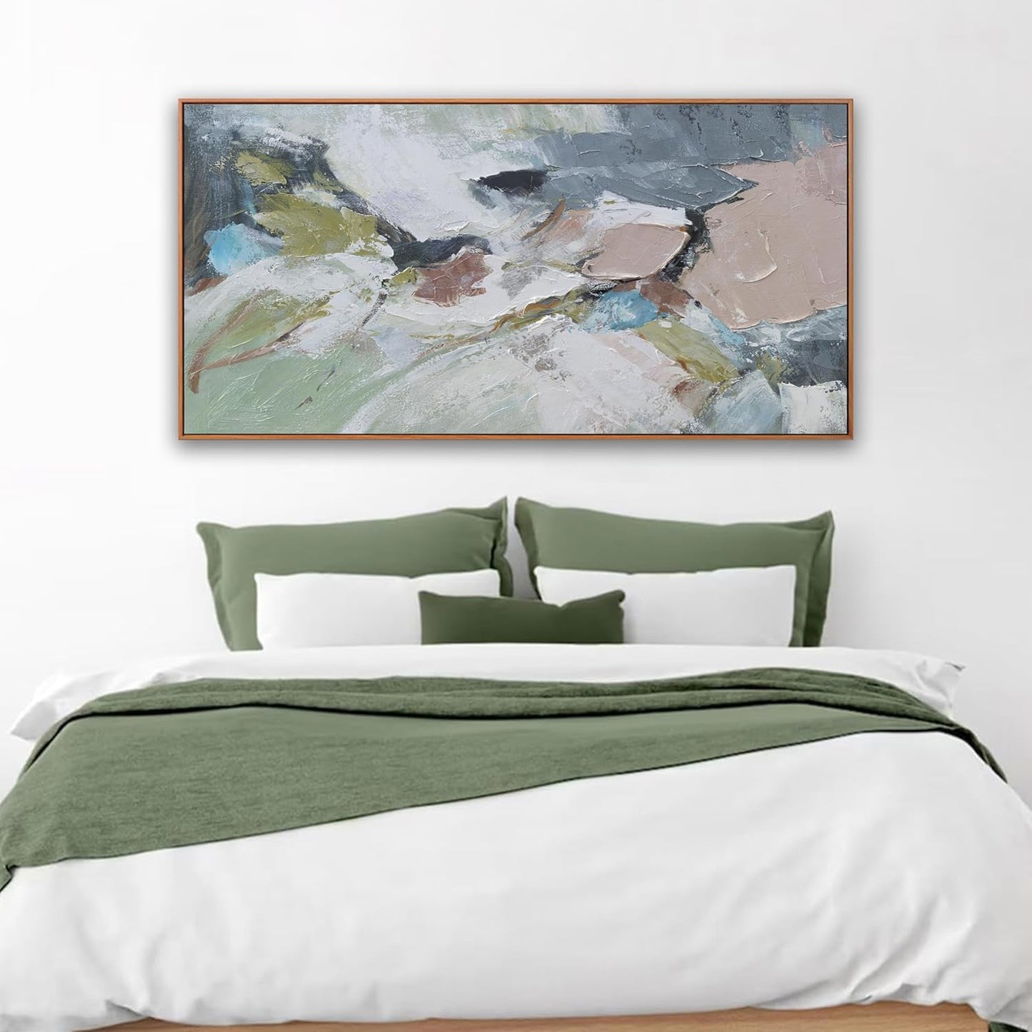 Abstract Wall Art Framed Ready To Hang Home Decor Artwork Wall Art Colorful Wall Decor Prints Canvas Painting For Living Room Bedroom Office Apartment Decoration 24"X48"