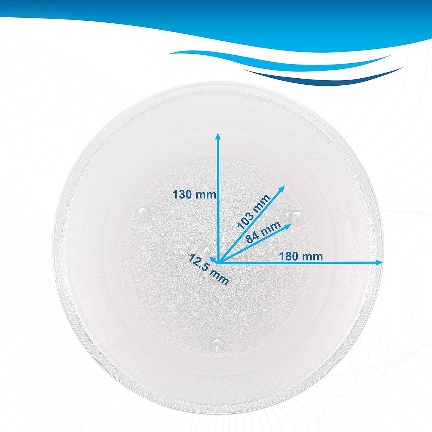 HQRP 14.125" Glass Turntable Tray for Microwave Oven Cooking Plate, 14-1/8 inch
