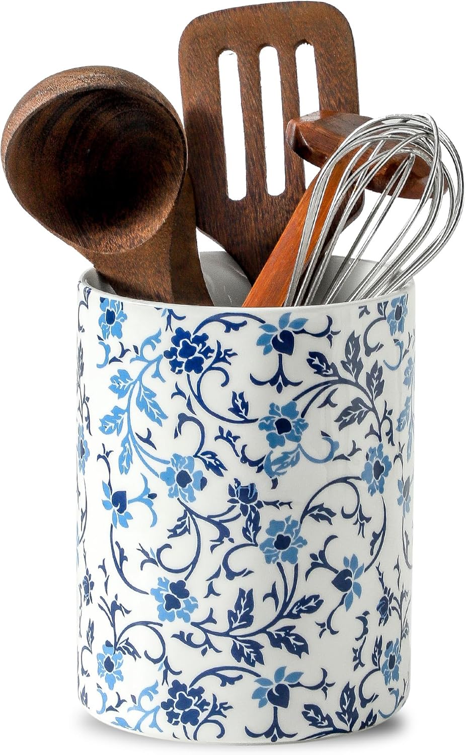 kitchen tool holder,kitchen spatula holder-extra large utensil holder,utensil holder ceramic apartment essentials（7.2in×6.2in）