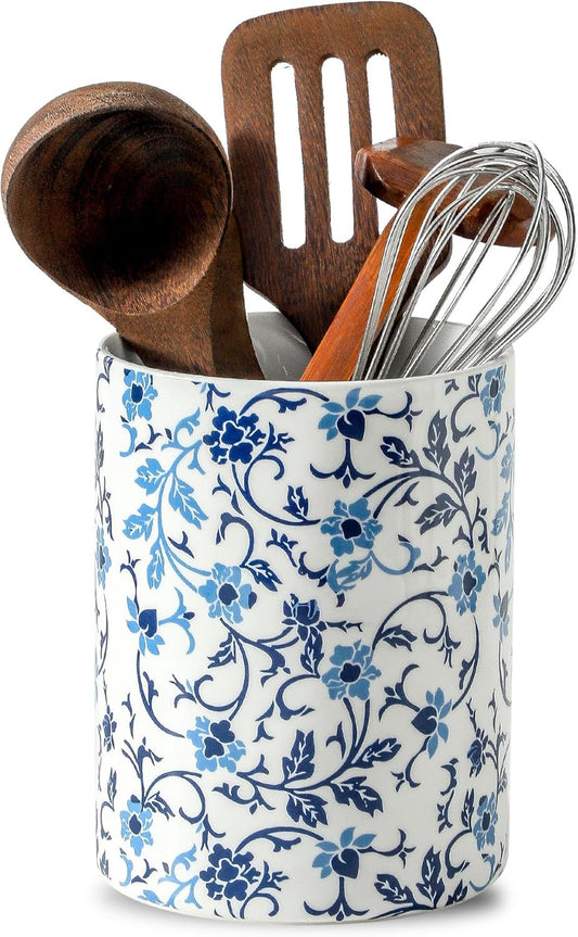 kitchen tool holder,kitchen spatula holder-extra large utensil holder,utensil holder ceramic apartment essentials（7.2in×6.2in）