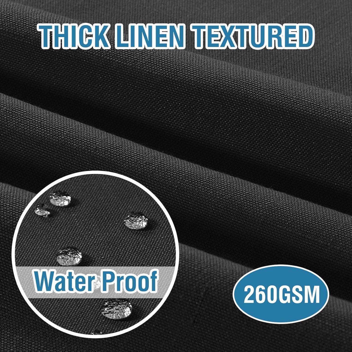 H.VERSAILTEX Cloth Napkins Set of 12 (18" X 18") Linen Textured Dinner Napkins Waterproof Extra Soft Thick Durable Reusable Napkins with Hemmed Edges for Dinners, Weddings and Everyday Use, Black