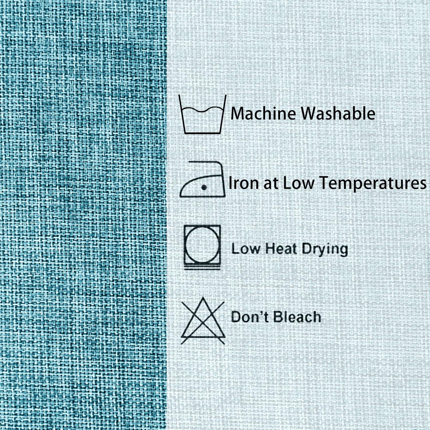 Hiasan 2 Pack Faux Linen Rectangle Tablecloth - Wrinkle and Stain Resistant Washable Table Cloth for Kitchen Dining Room Holiday Table Cover for Party Dinner, Teal, 70 x 108 Inch