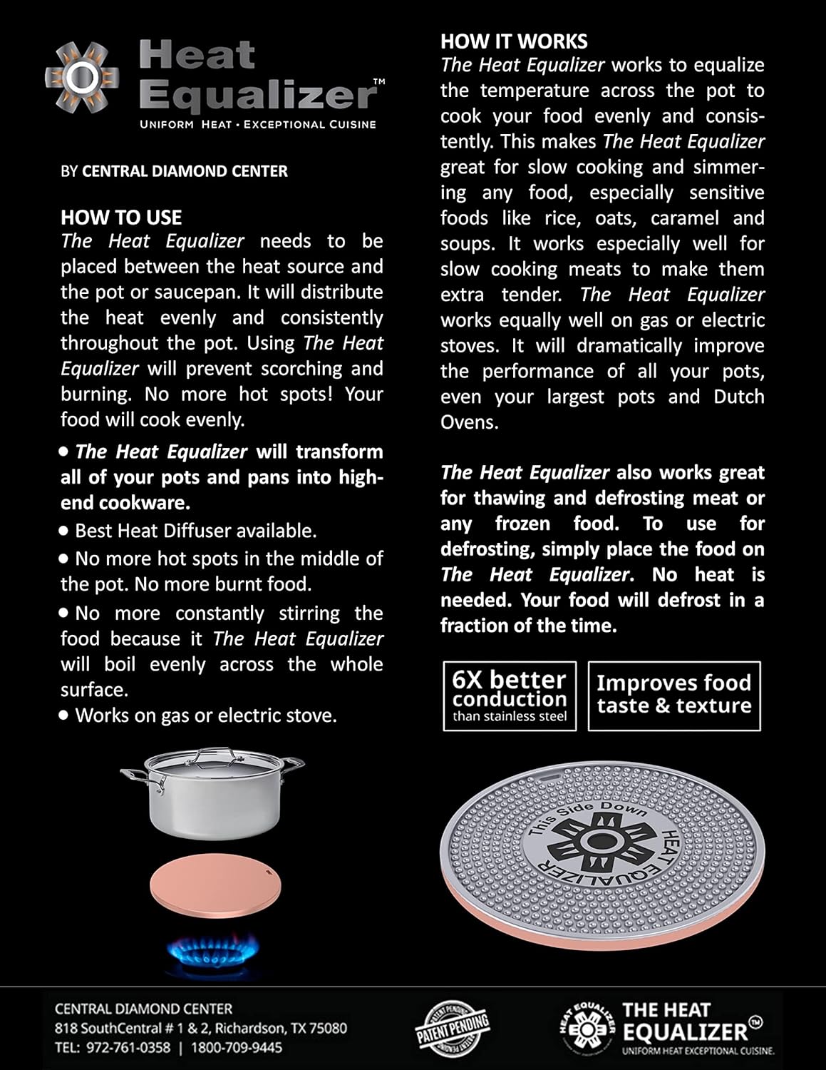 8 inch None Stick Copper finish Heat Equalizer-Heat Diffuser for Gas Stoves – Aluminum & Copper Alloy Hot Plate for Even Cooking-Burner Cover & Simmer Plate