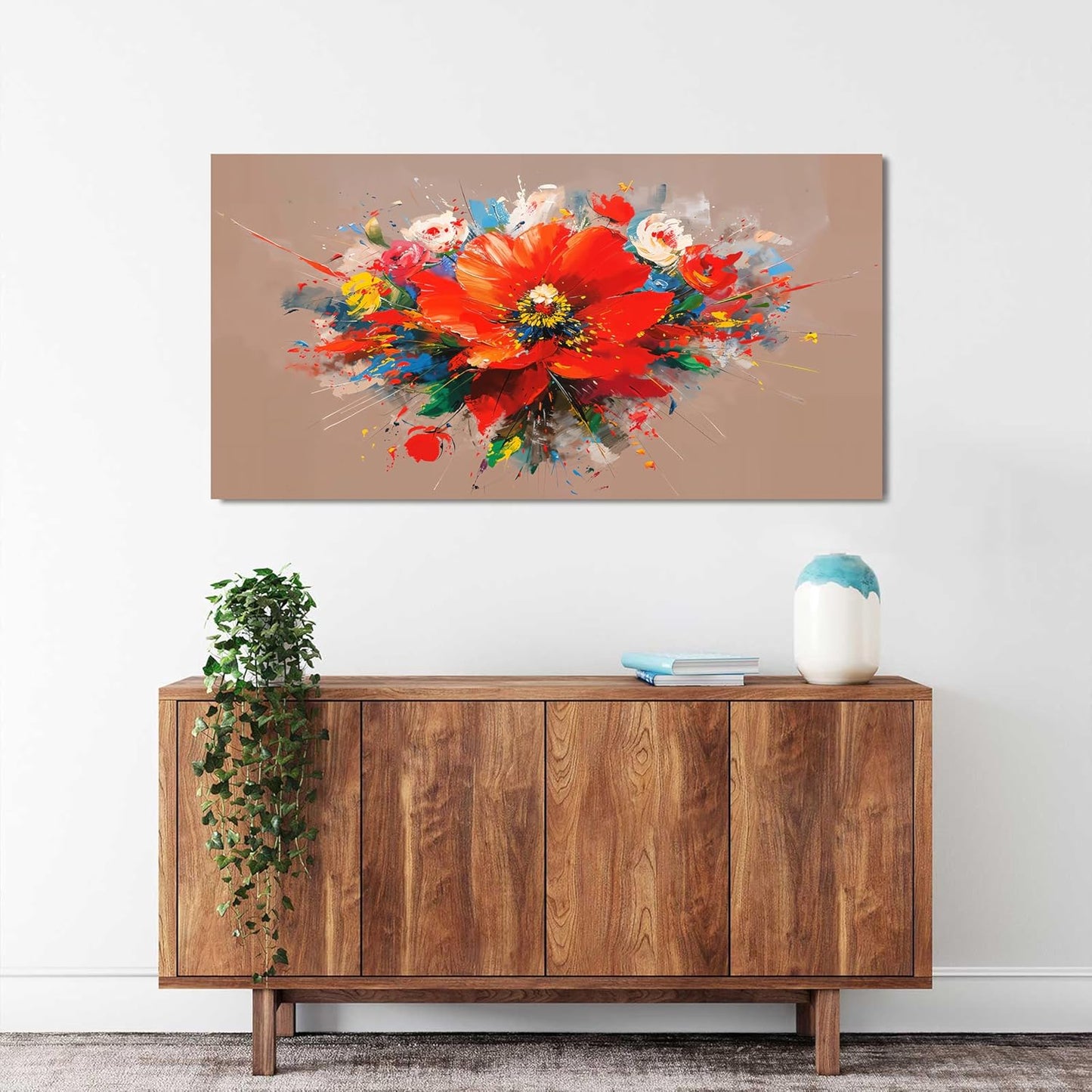 Canvas Wall Art Decor Modern Botanical Wall Art Decorations Wall Art Pictures for Living Room Canvas Art Wall Decor Colorful Flowers Wall Art Prints Artwork for Walls Bederoom Office Home Decor 20" X 40"