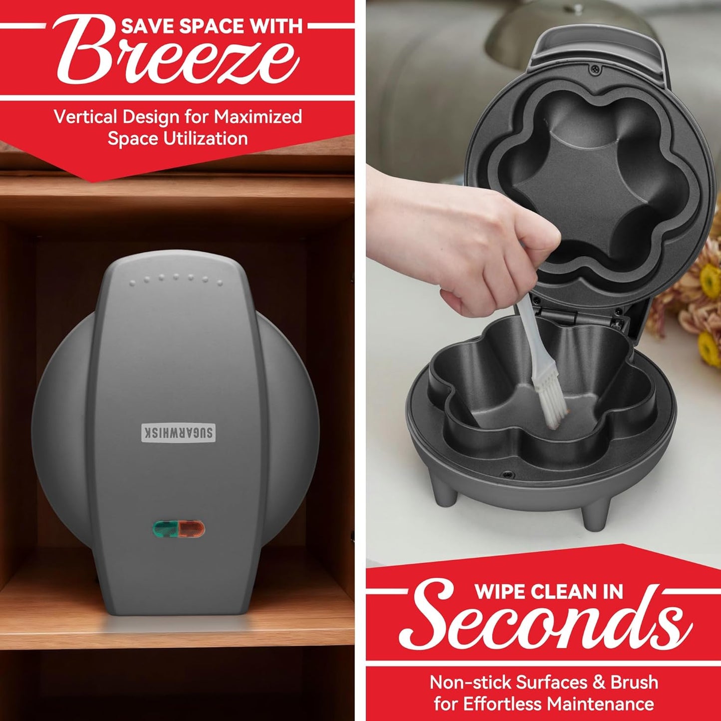 SurgarWhisk Tortilla Bowl Maker, Quesadilla Maker, Taco Tuesday Kit With Tostada Shells Mold Bowls, Taco Shell Mold Bowls Perfect For Baked Taco Bowls, Taco salad, Tostadas, 7-inch tortillas, Graphite