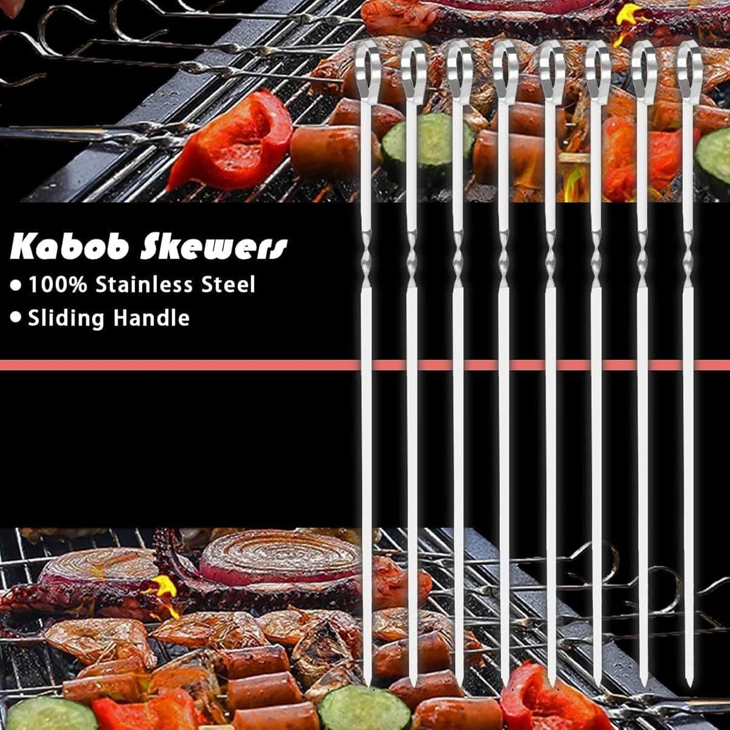 BBQ Grill Accessories Set, 20Pcs Barbecue Grill Tools, Stainless Steel BBQ Utensil Kit with Case for Smoker Camping, Great Choice for Outdoor Kitchen Cooking, Gift for Thanksgiving Day, Christmas