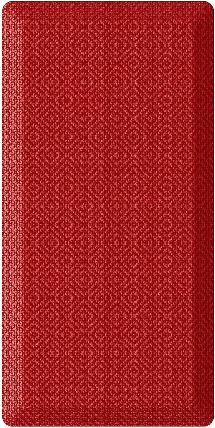 Ophanie Kitchen mats for Floor, 3/4 inch Thick, Kitchen Rugs, 20''x48'' Anti Fatigue Standing Cushioned Mat, Waterproof,Comfort Ergonomic mat for Office, Home, Sink, Red Non-Slip Bottom
