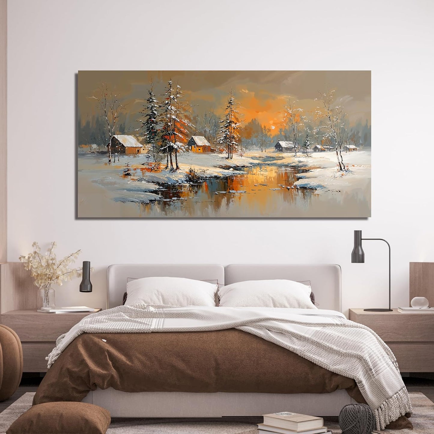 Canvas Wall Art Decor Wall Art Pictures for Living Room Nature Coastal Wall Art Prints Modern Landscape Wall Art Decorations Abstract Canvas Art Wall Decor Artwork for Walls Bedroom Office Decor 20" X 40"