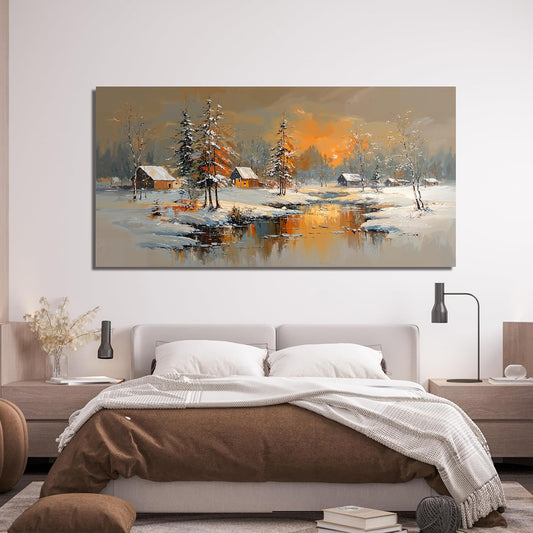 Canvas Wall Art Decor Wall Art Pictures for Living Room Nature Coastal Wall Art Prints Modern Landscape Wall Art Decorations Abstract Canvas Art Wall Decor Artwork for Walls Bedroom Office Decor 20" X 40"