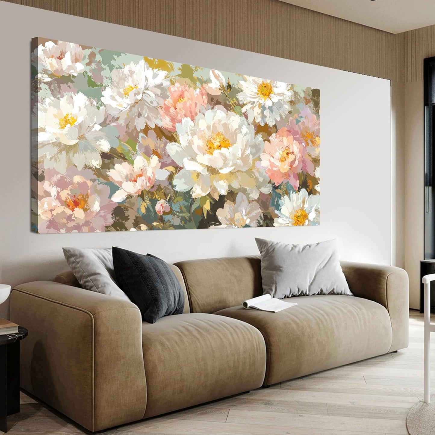 Canvas Wall Art Decor Modern Wall Art for Living Room Colorful Flowers Wall Art Prints Artwork for Walls Botanical Wall Art Pictures Modern Canvas Art Wall Decor Bedroom Office Decorations 20" X 40"