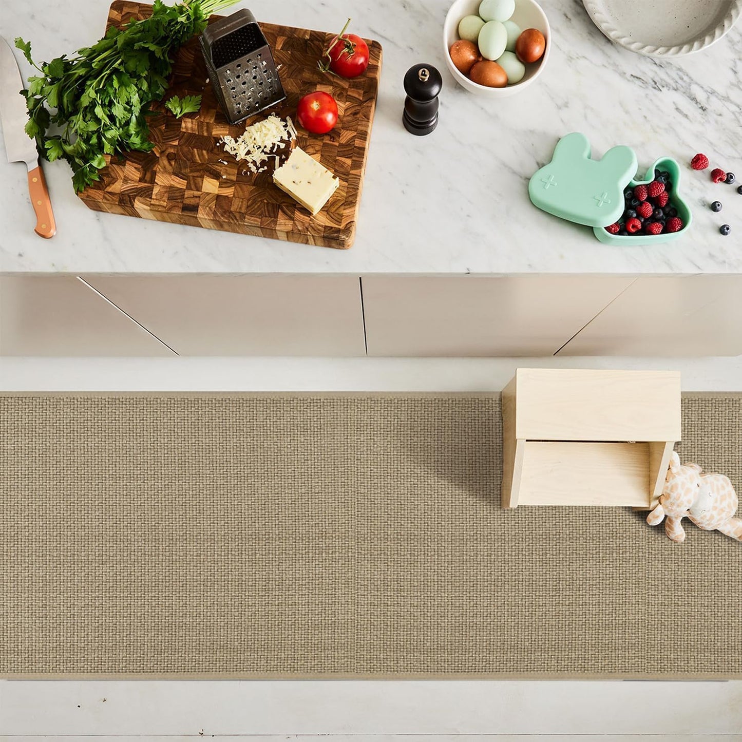 Artoid Mode Washable Non-Slip Rubber Backing Kitchen Rugs Doormat, Absorbent Kitchen Floor Mats in Front of Sink Kitchen Mats for Floor Home Decor 24x72 Inch