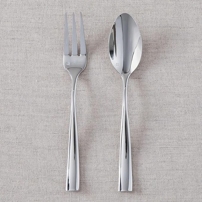 Fortessa Lucca 18/10 Stainless Steel Flatware Serving Fork, 9.7-Inch