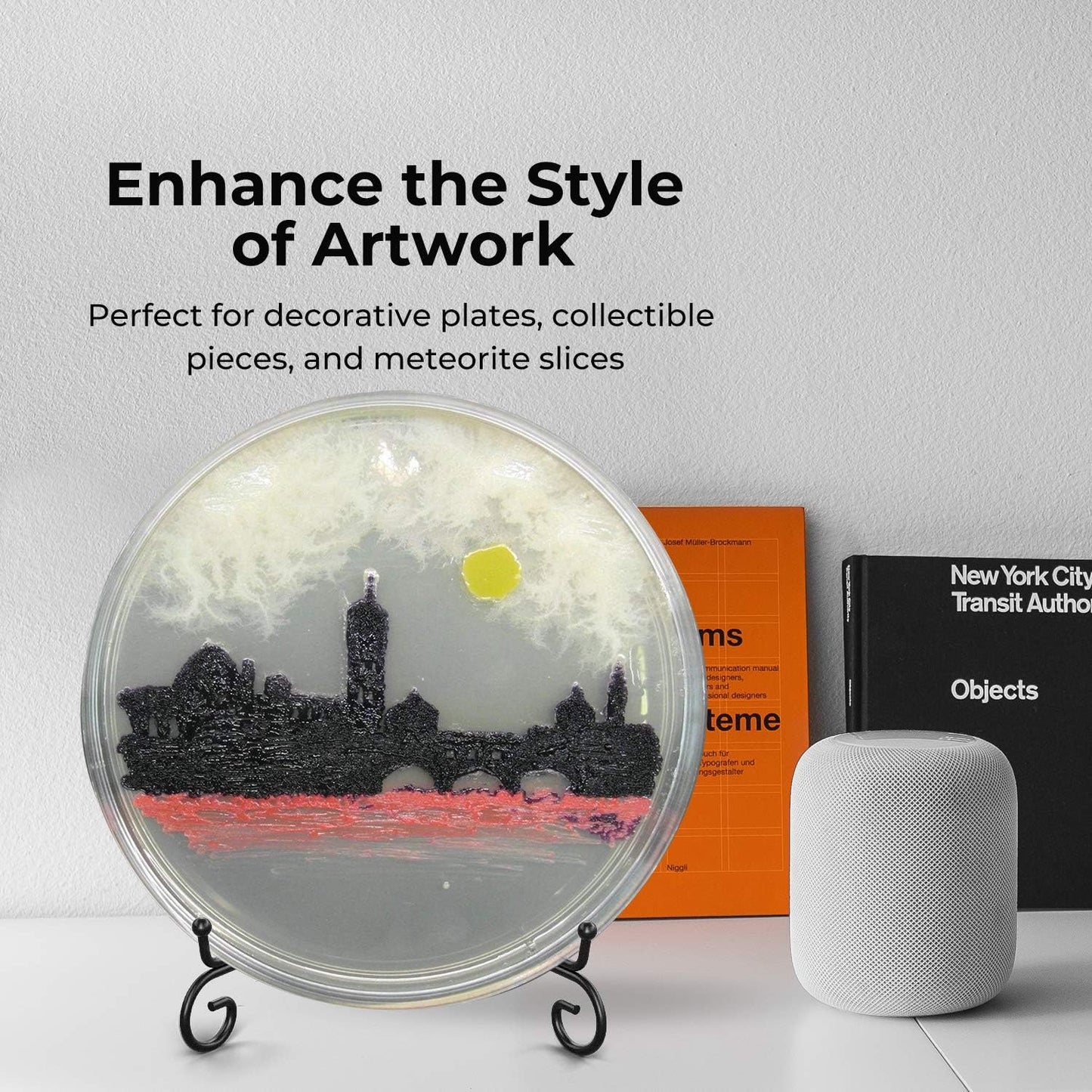 TR-LIFE 4 Pack Plate Stands for Display - 10 Inch Plate Holder Display Stand + Metal Easel Stand for Picture Frame, Decorative Plates, Book, Photo, Collectibles (4 Pack)