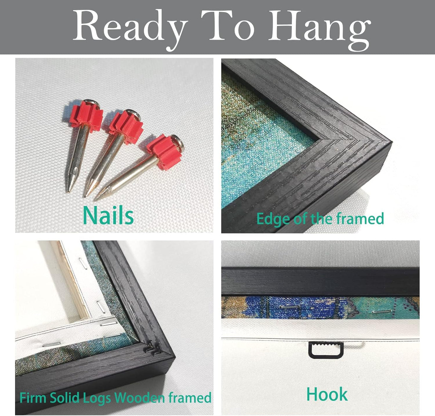 Dandelion Wall Art Blue Large Picture for Living Room Canvas Art Wall Decor Above Bed White Flower Artwork for Walls Paintings Modern Art Aall Decor Framed Wall Art for Bedroom 29×58IN