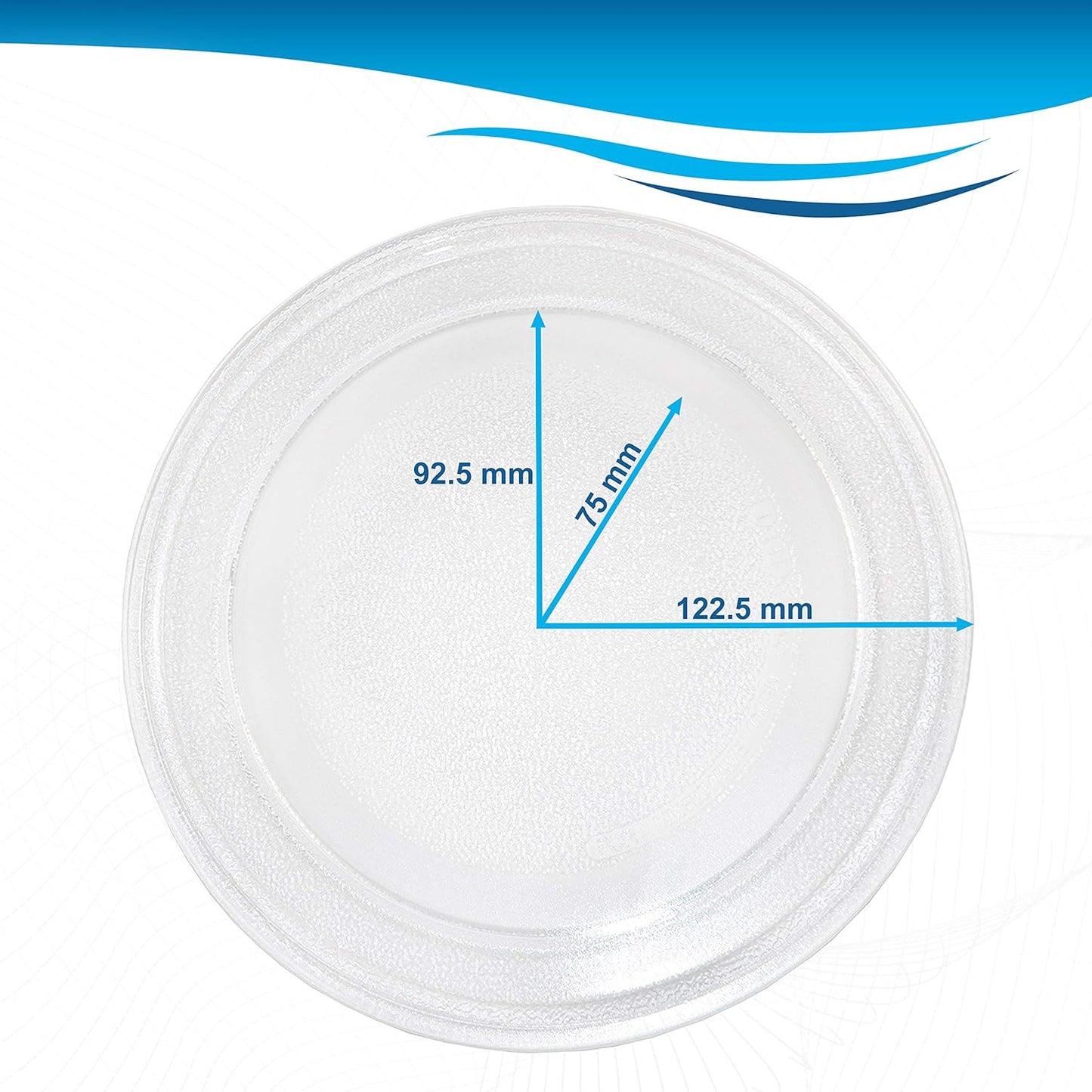 HQRP 9-5/8" Glass Turntable Tray for Microwave Oven Cooking Plate, 9-5/8 inch