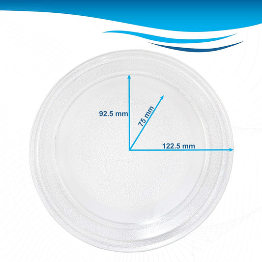 HQRP 9-5/8" Glass Turntable Tray for Microwave Oven Cooking Plate, 9-5/8 inch