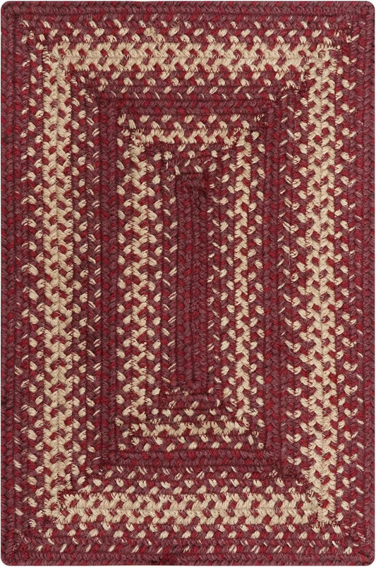 Autumn Maple Jute Dining Placemats Set of 6-13x19, Rectangle, Burgundy & Tan - Vibrant Colors, Durable, Easy to Clean and Protects Furniture
