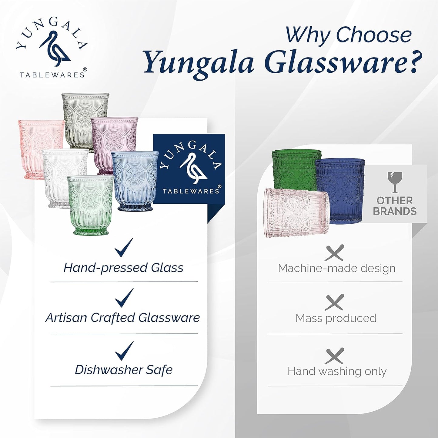 Yungala Multi-colored Small Drinking Glasses